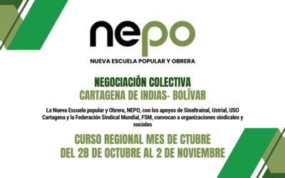 Curso Regional: Negociación Colectiva – Cartagena De Indias,  DEL 28 de Octubre AL 2 de noviembre.