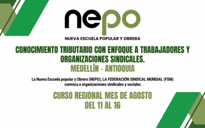 Convocatoria: Liderazgo, organización y administración sindical – Medellín, del 22 al 27 de Septiembre.